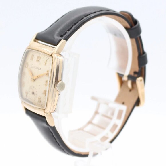 Vintage 27.5mm Bulova Men's Mechanical Wristwatch 11 AF Swiss Steel & 10k RGP - Picture 2 of 6